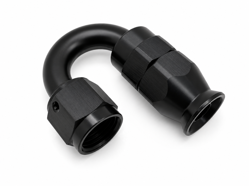-4AN PTFE 180 DEGREE FITTING