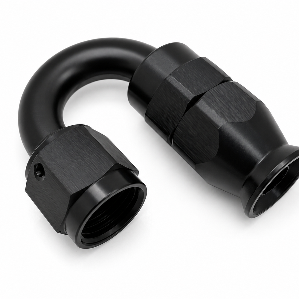 -4AN PTFE 180 DEGREE FITTING