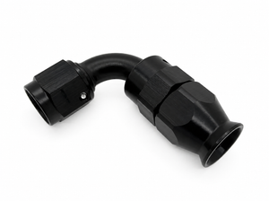 -6AN BRAIDED PTFE 90 DEGREE FITTING (BLACK)