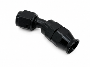 -6AN BRAIDED PTFE 45 DEGREE FITTING (BLACK)