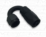 -6AN BRAIDED 180 DEGREE FITTING (BLACK)