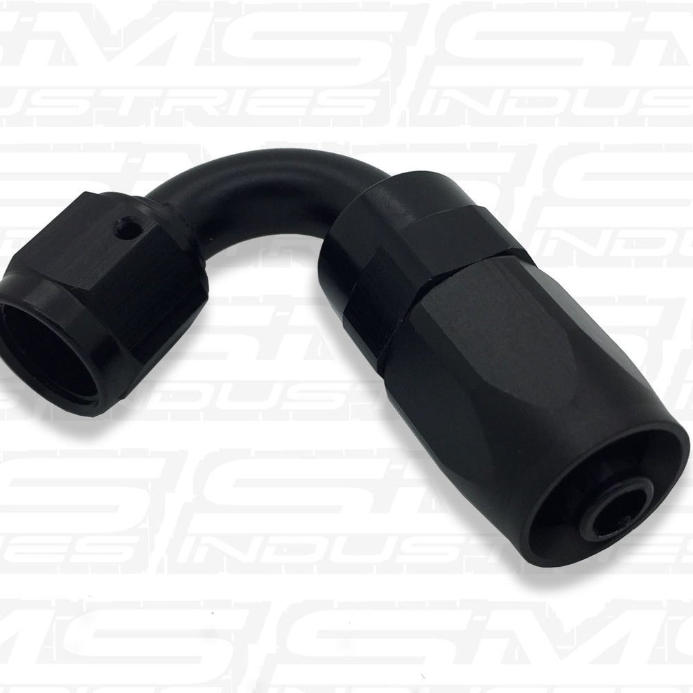 -16AN BRAIDED 120 DEGREE FITTING (BLACK)