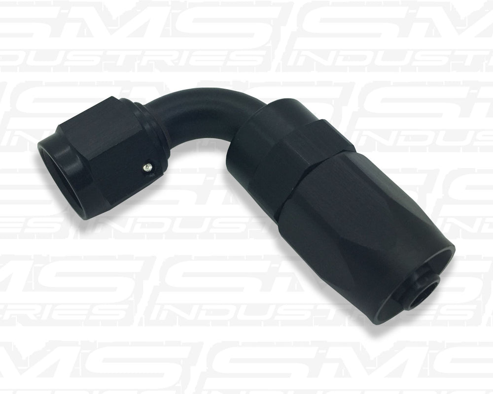 -16AN BRAIDED 90 DEGREE FITTING (BLACK)