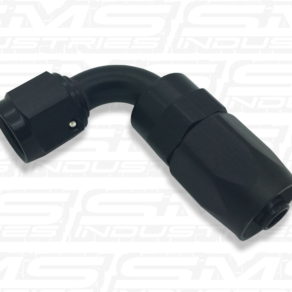 -16AN BRAIDED 90 DEGREE FITTING (BLACK)
